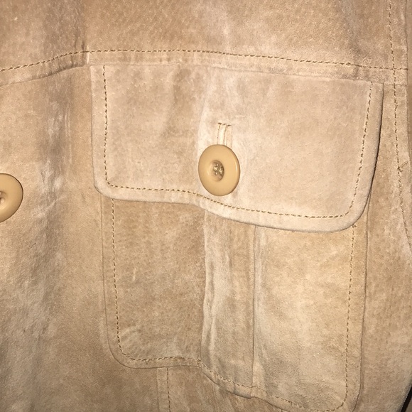 Wilsons Leather tan suede coat women XL brown cream - Picture 5 of 17